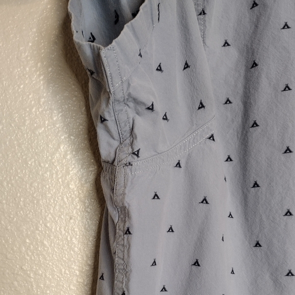 The North Face Blue Patterned Short Sleeve Button Down Shirt Sz XXL - Picture 7 of 13